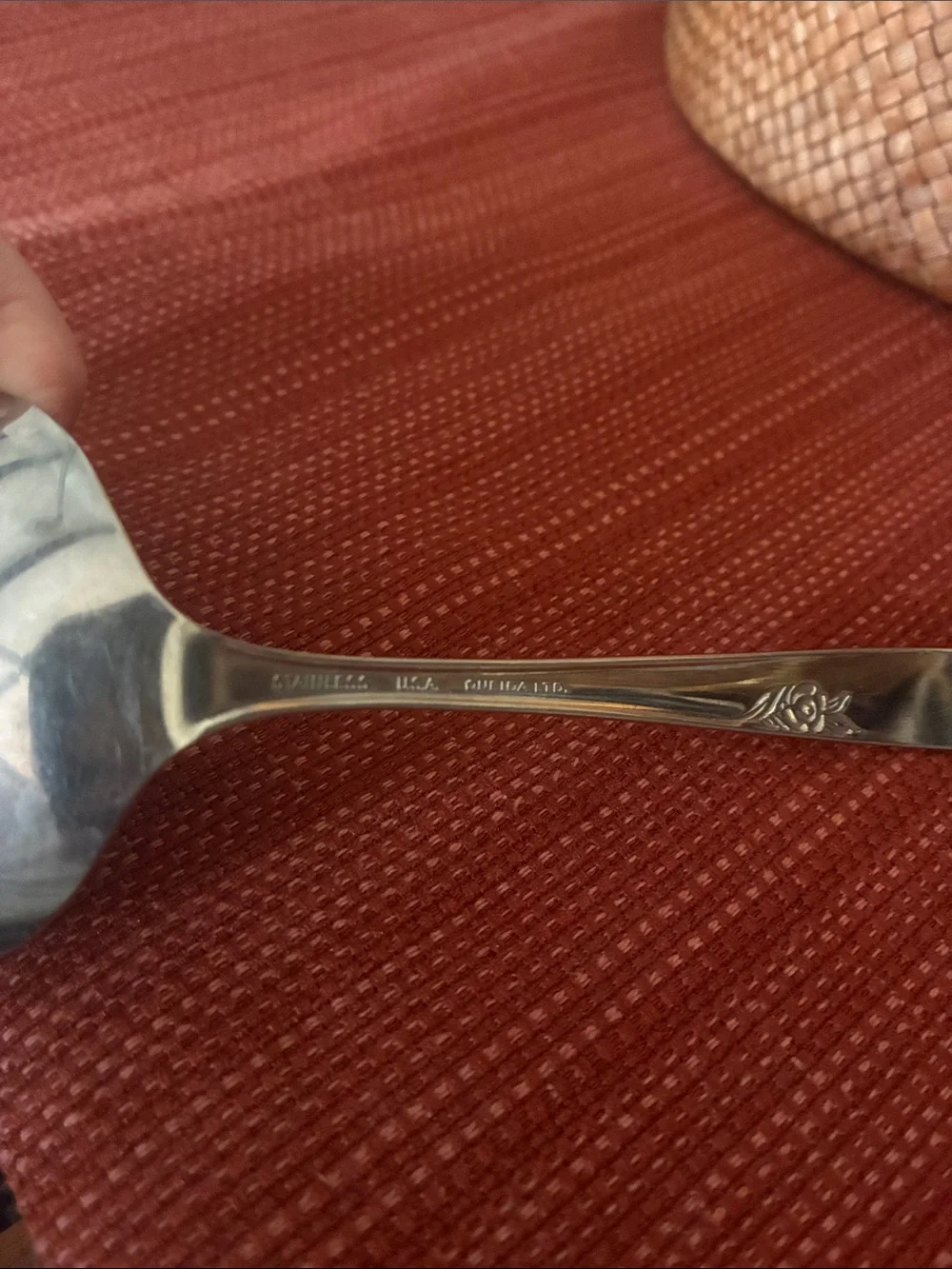 Vintage Oneida Enchantment-Gentle Rose silverplate gravy ladle